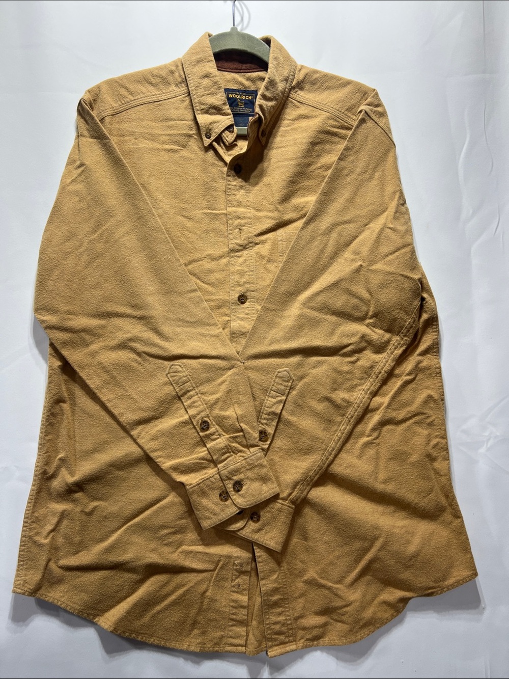 Woolrich Men’s Camel/Tan Long-Sleeve Button-Down Shirt
